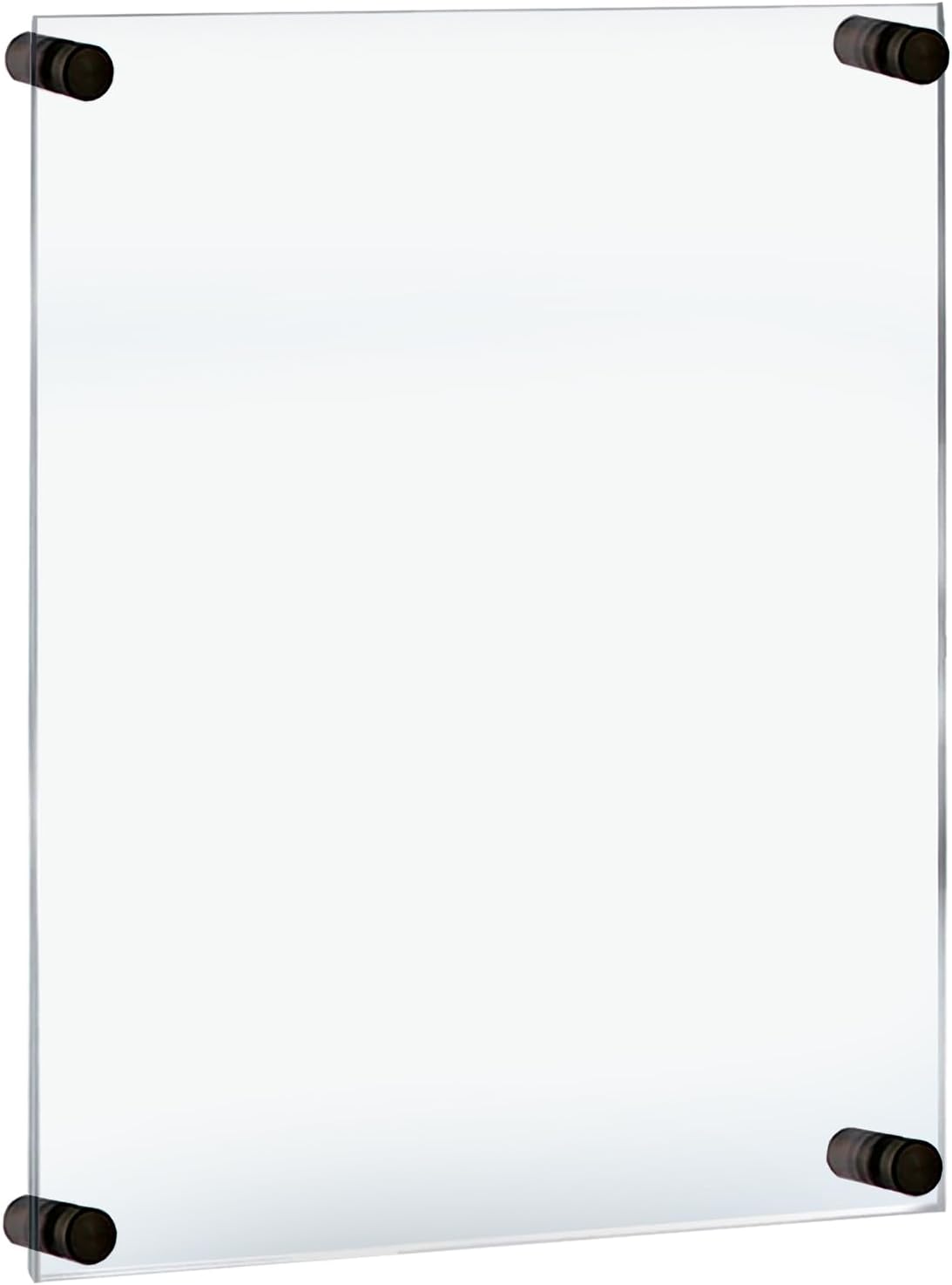 Azar Displays 105524-BLK Acrylic Floating Double Panel Wall Frame,18" x 24" Graphic Size, Overall Frame Size: 18" x 24", Black