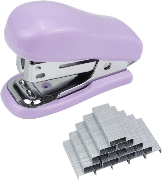 Mini Desktop Stapler Set,20 Sheet Capacity,Includes Built-in Staple Remover and 750PCS No.12 Staples,Small Cute Stapler for Office and School Supplies (Purple)
