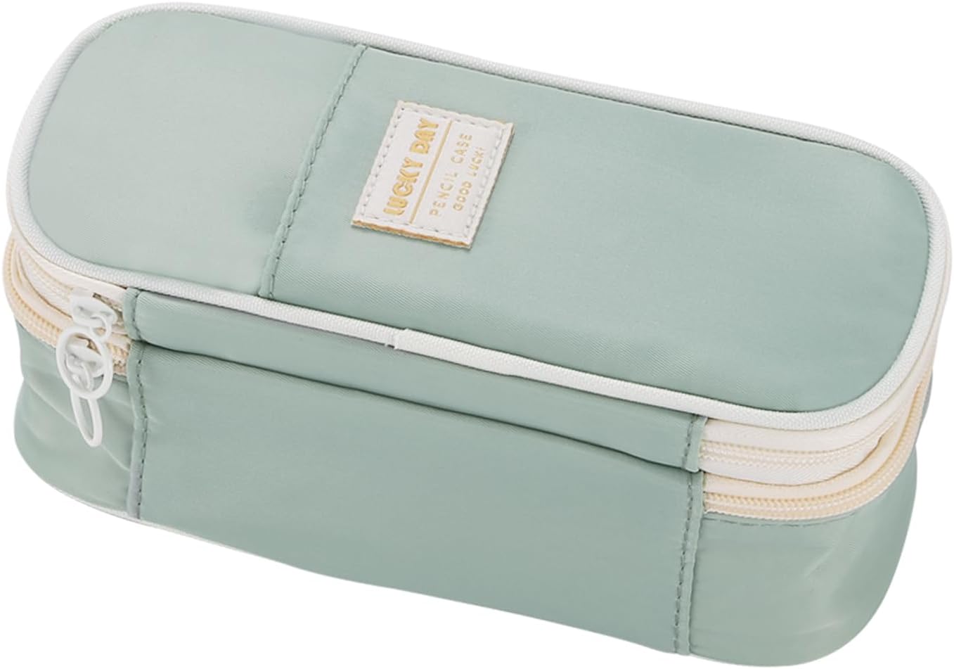 Big Pencil Case Large Capacity Pencil Bag with Zipper Pencil Pouch for Girls Boys Kids Adults Stationery Pencil Pen Case Organizer for School Office Green