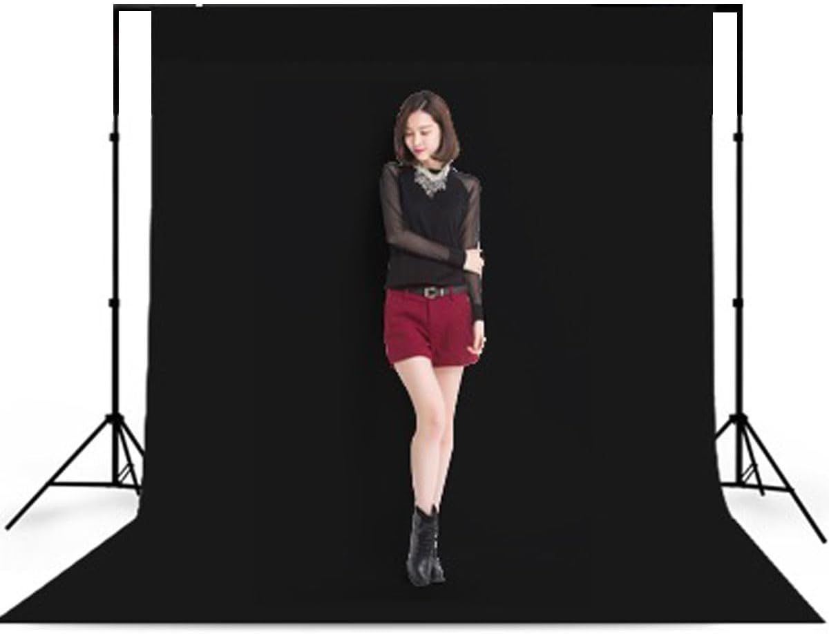Black Backdrop Background Fabric Backdrop for Shoot Portraits Party Video Studio 8X10ft