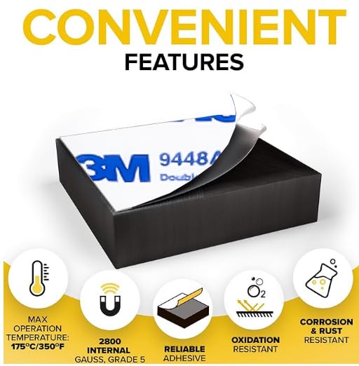 X-bet MAGNET Strong Magnets for Crafts with Adhesive Backing 0.6 inch 20pcs