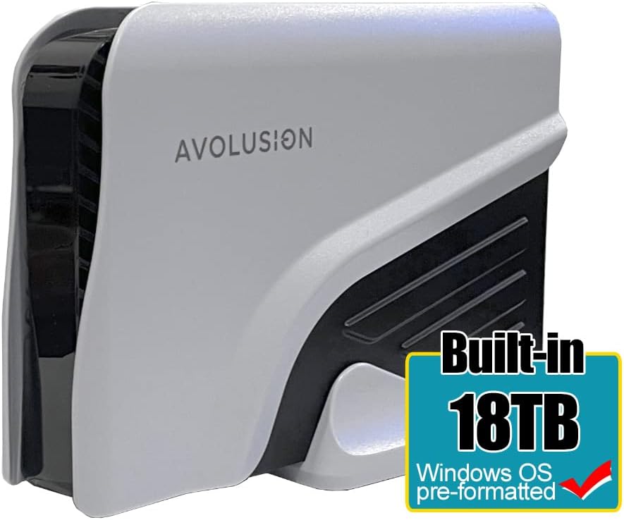 Avolusion PRO-Z Series 18TB USB 3.0 External Hard Drive for WindowsOS Desktop PC/Laptop (White) (Renewed)
