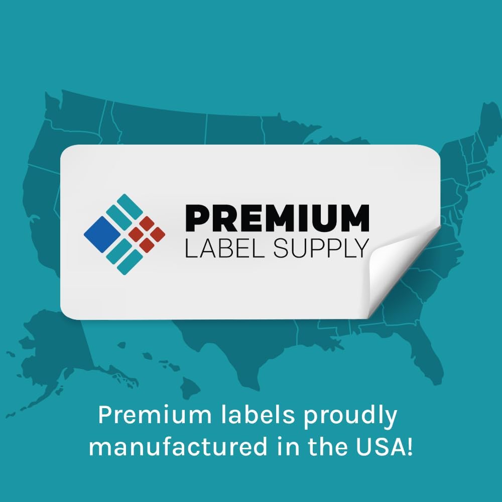 Premium Label Supply Glossy White Sticker Paper – 8.5" x 11" Full Sheet Labels – Inkjet Printers Only – 500 Sheets - Letter Size