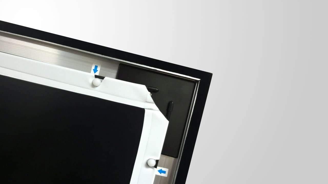 Silver Ticket Products STR Series 6 Piece Home Theater Fixed Frame 4K / 8K Ultra HD, HDTV, HDR & Active 3D Movie Projection Screen, 16:9 Format, 106" Diagonal, Grey Material STR-169106-G