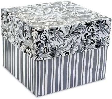 Current Black Elegance Greeting Card Organizer Box with Dividers - Store 140+ Christmas, Valentine, & Birthday Cards, Recipe Cards, Photo Collections, Postcards, Stationery, 7" x 9" x 9-1/2"