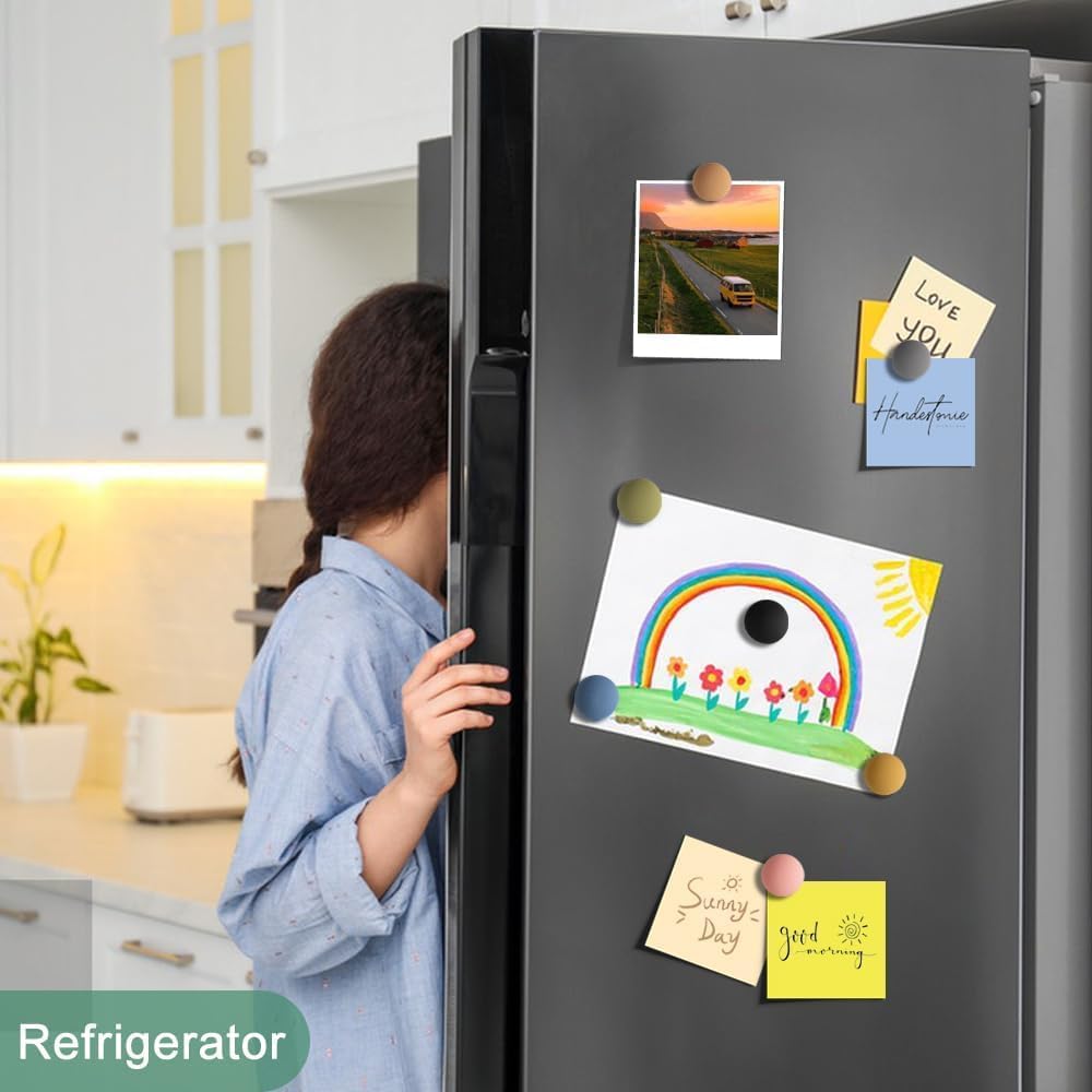 rhinocats 12Pcs Fridge Magnets,Locker Decor, Colorful Decorative Matte hemispheric Refrigerator Magnets, Cute Strong Whiteboard Magnets for Classroom Kitchen Office