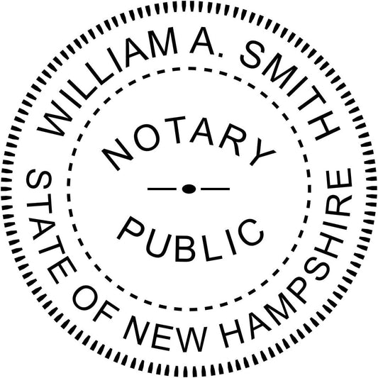 New Hampshire Round Notary Stamp | Official State Notary Stamp | Official Seals | Meets State Specifications (New Hampshire, Round Stamp)