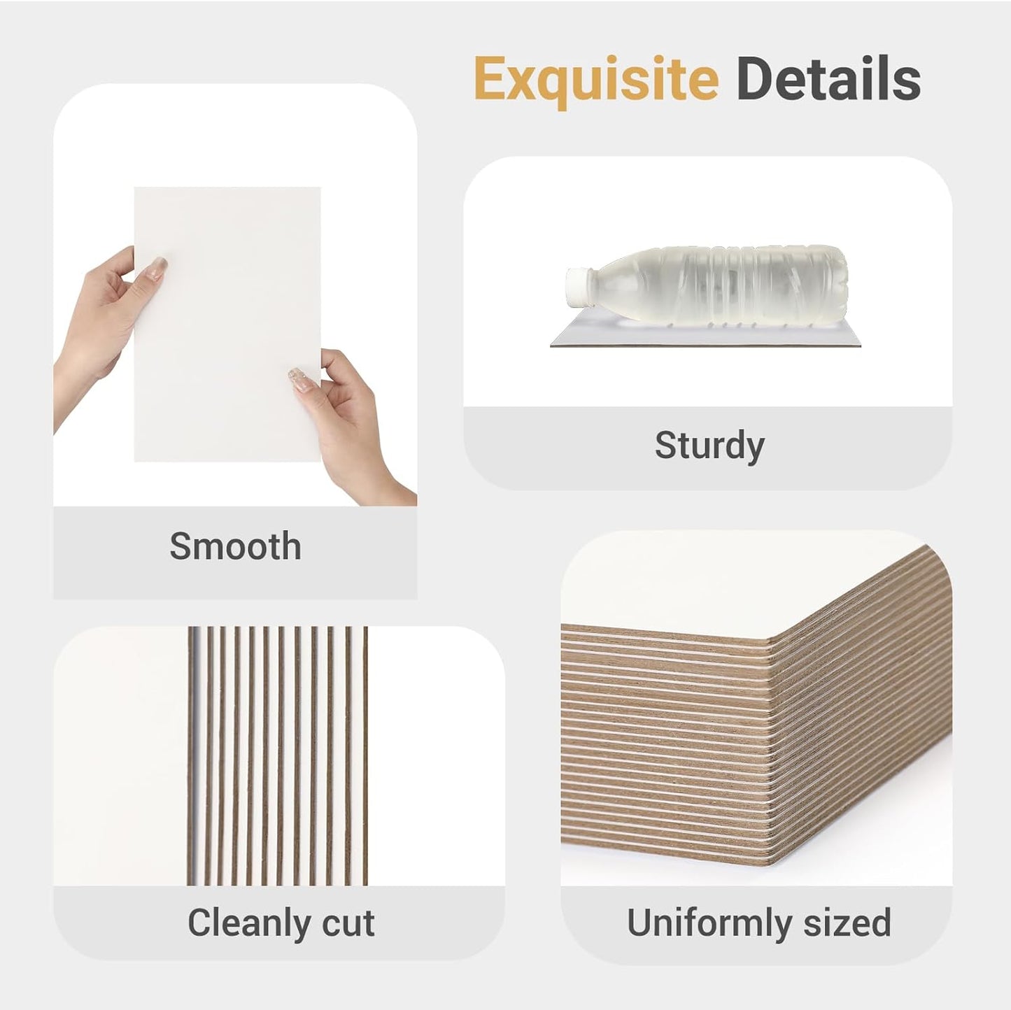 25 Pcs Book Board, Binder Board, Cover Board, Heavy Duty Chipboard for Book Binding, DIY Cardboard (White, 9 x 6 Inch 80PT)