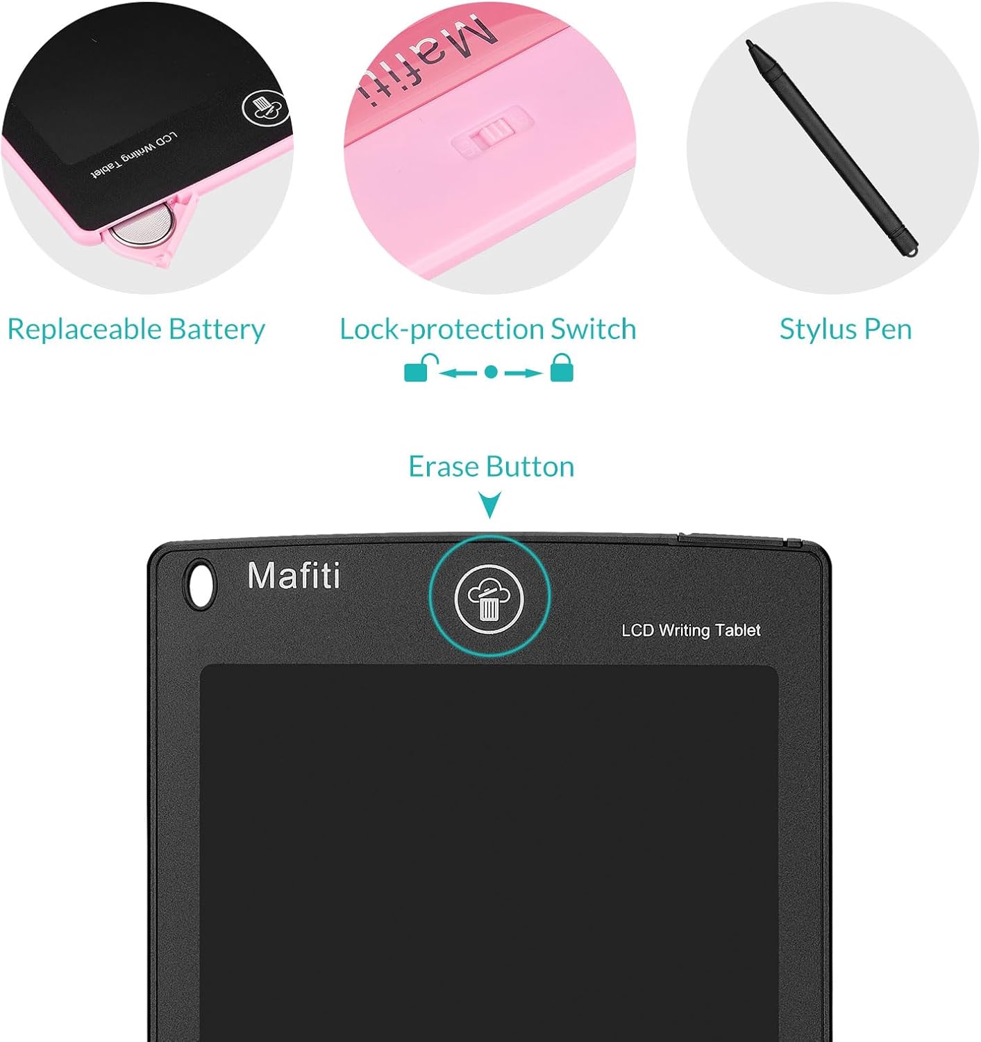 Mafiti 3 Pack LCD Writing Tablet 8.5 Inch Electronic Drawing Pads Doodle Board Travel Toys for Kids Portable Ewriter Gifts for Boys Girls 3 4 5 6 Year Old