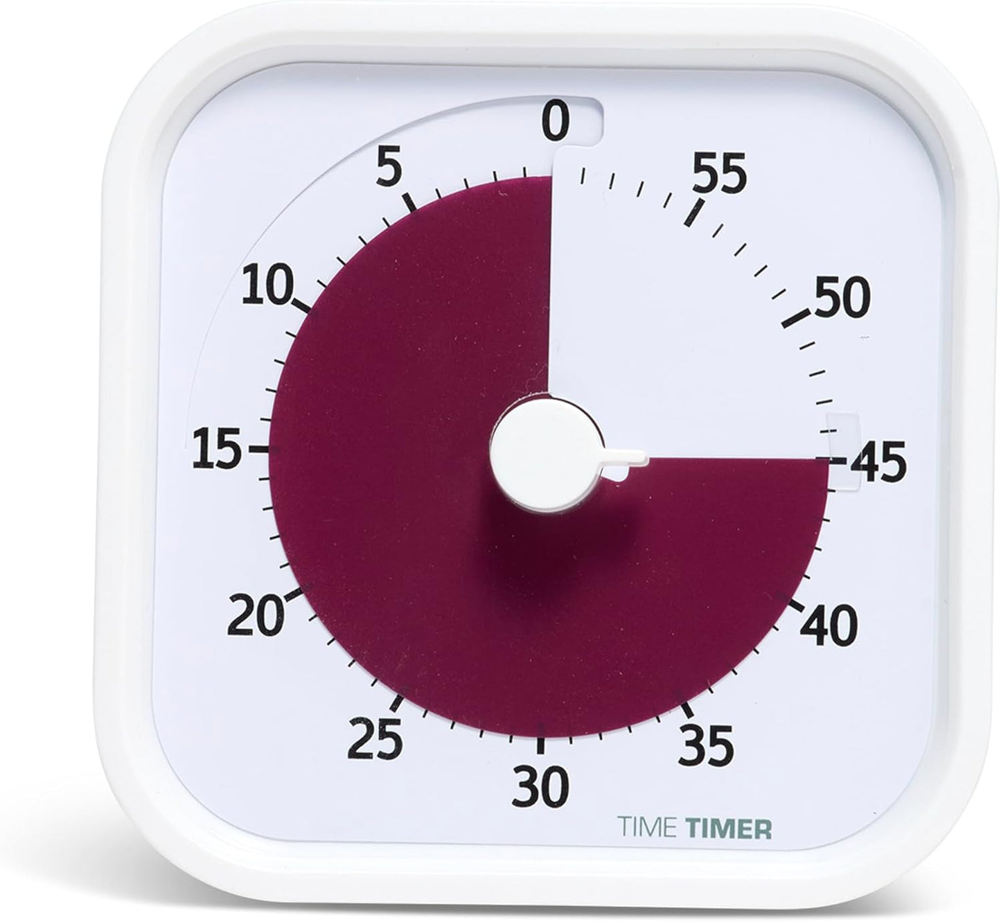Time Timer Home MOD — 60 Minute Kids Visual Timer Home Edition — For Homeschool Supplies Study Tool, Timer for Kids Desk, Office Desk and Meetings with Silent Operation (Cotton Ball White)