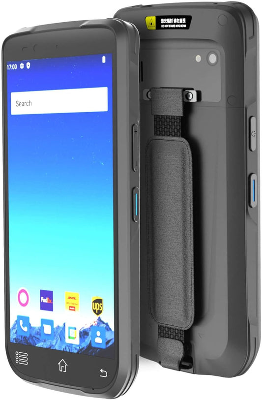 Rayoungtek Rugged Android Barcode Scanner Handheld Mobile Computer 1D 2D QR Code NFC Reader IP66 4G WiFi 6.0" Touch Screen for Inventory Retail Logistics