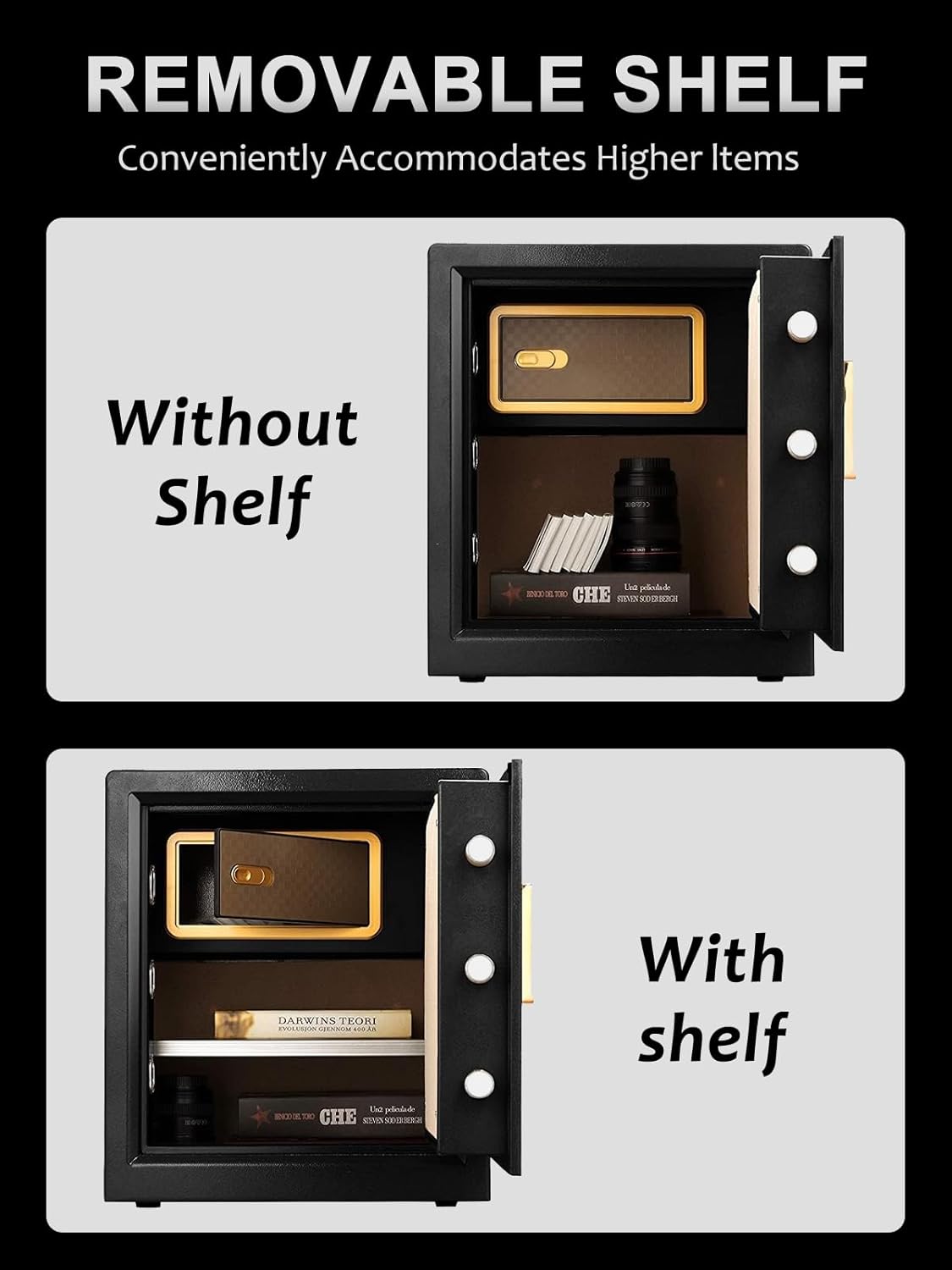 TIGERKING Safe Box,1.5 Cubic Feet Big Home Safes with Digital Lock for Home and Office