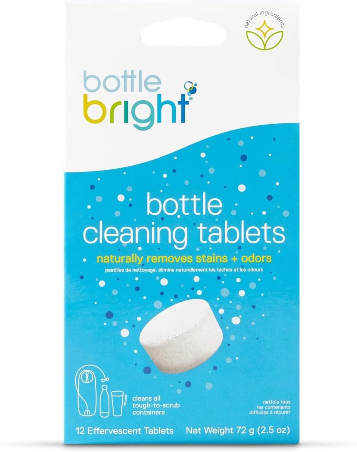 Bottle Bright - Clean Stainless Steel, Thermos, Tumbler, Insulated and Reusable Water Bottles – Cleaning Tablets are Easy and Safe to Use