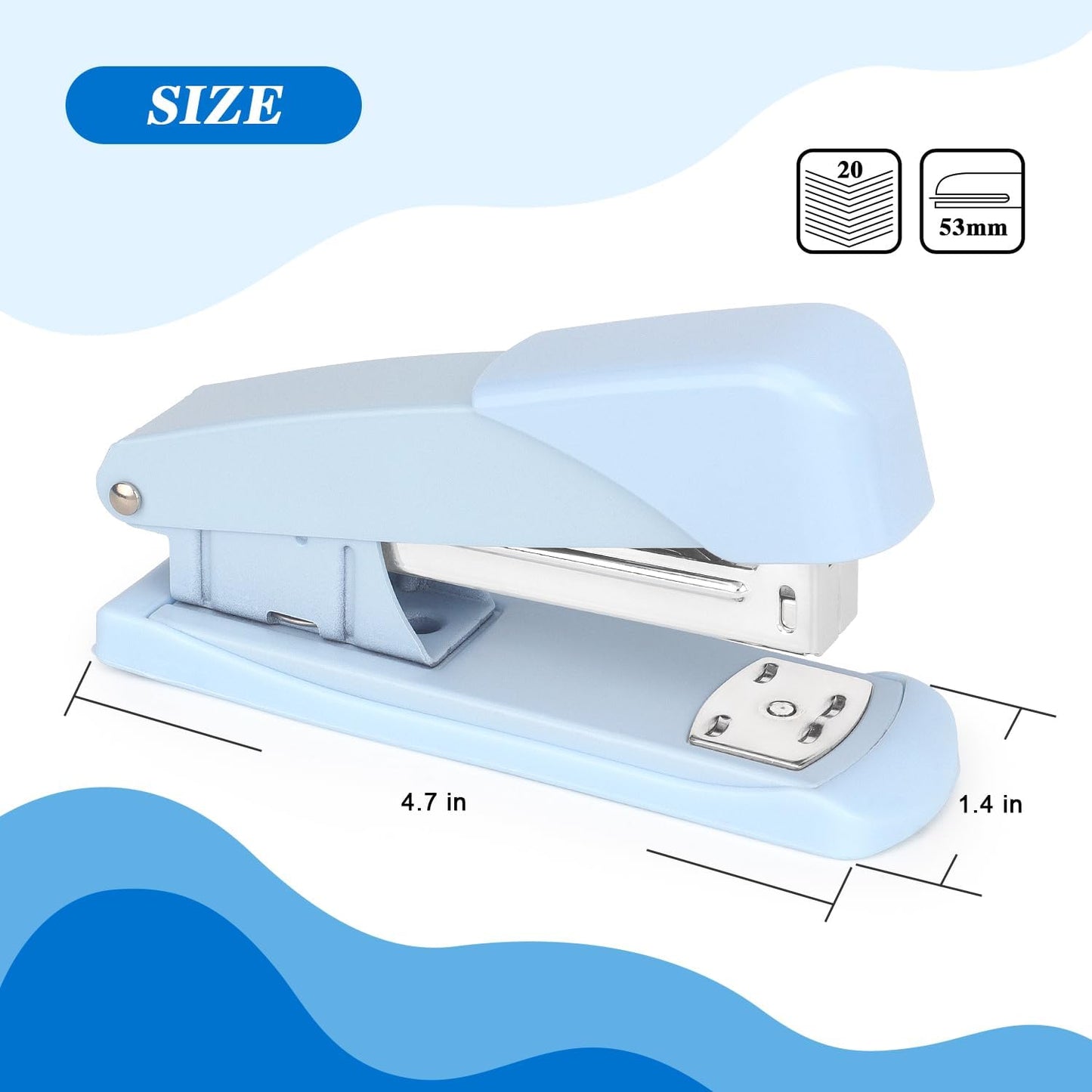 Tamaki Stapler, Office Stapler, Staplers for Desk(Blue)