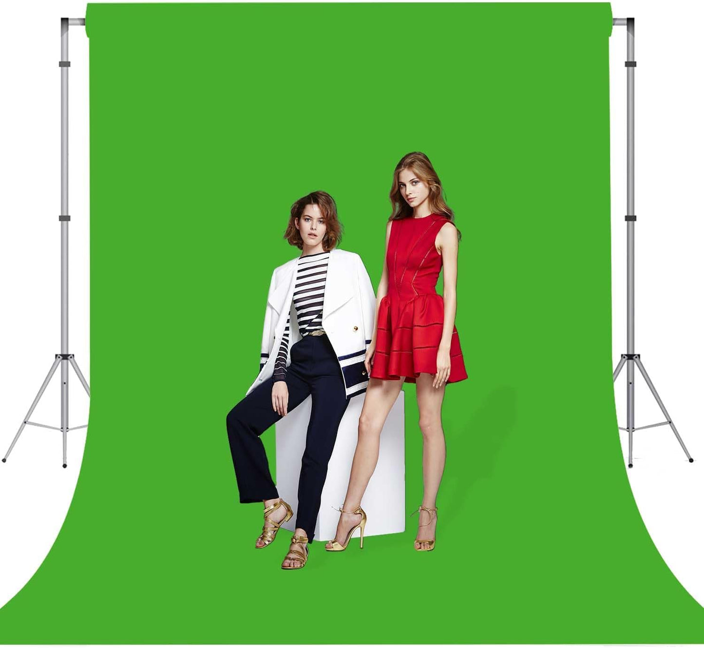 Green Screen Photo Backdrop for Photoshoot Green Background for Photography Photo Backdrop Curtain for Party 6x9 FT