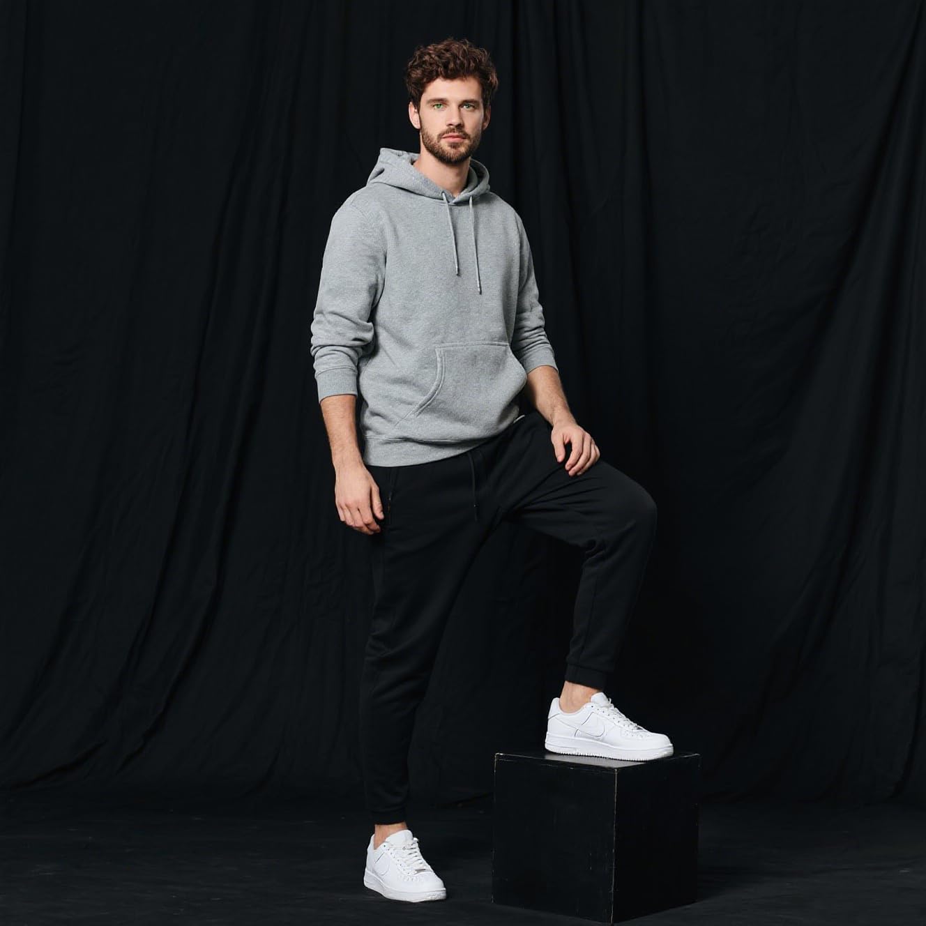 Black Backdrop for Photography Durable Fabric Background Photo Backdrop Video Photography Studio (10x7ft, Black)