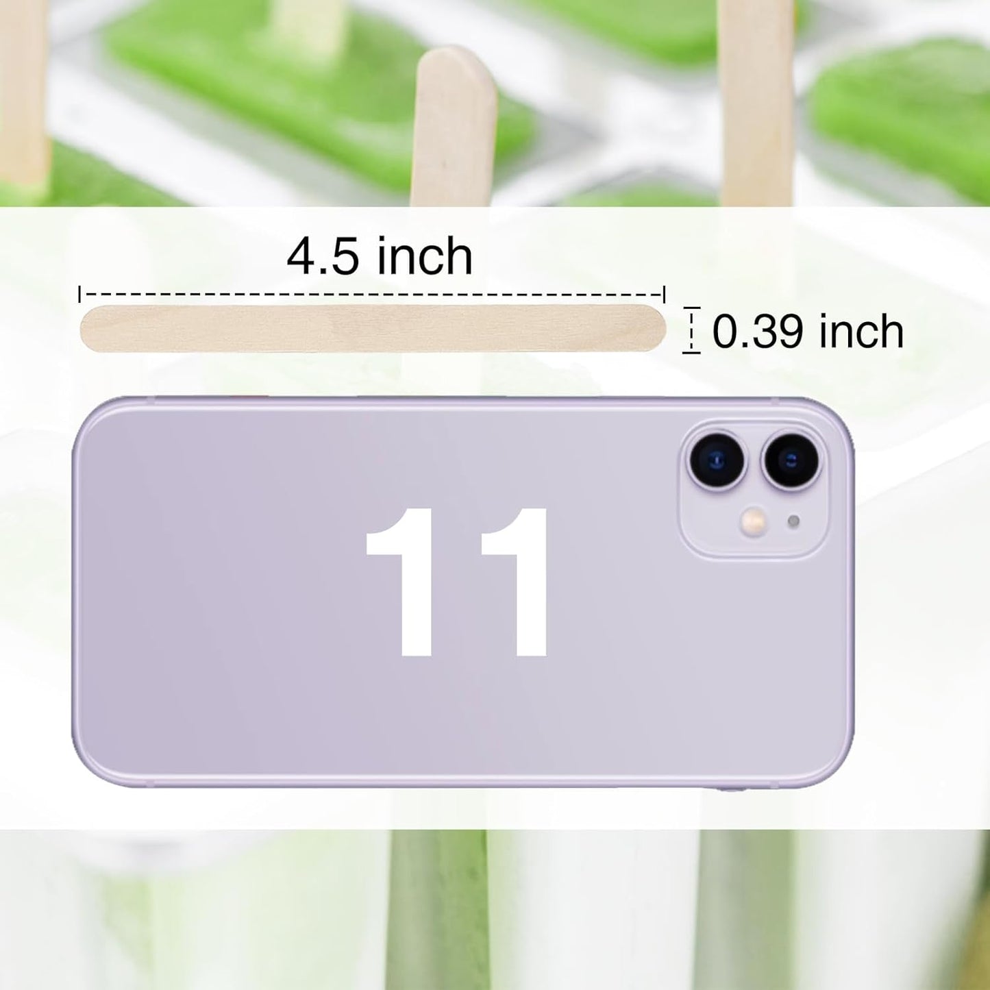 WISYOK 2000 Pcs Wooden Popsicle Sticks for Crafts, 4.5 Inch Craft Sticks for Creative Designs or DIY Craft, Home Art Projects