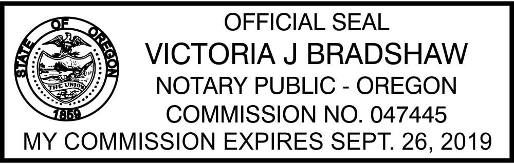 Oregon Notary Stamp | State Notary Self-Inking Stamp | Official Seal | Meets Required Specifications