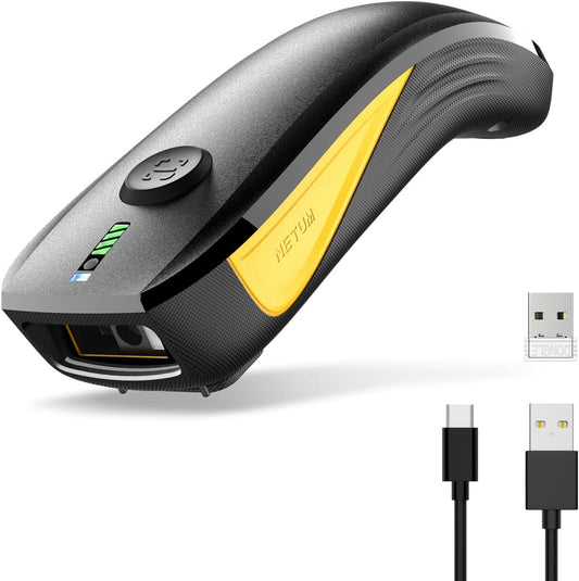 NETUM CS8501 Wireless QR Code Scanner – Upgraded Bluetooth Barcode Scanner, Mini Portable 1D & 2D Barcode Reader for Inventory Management, Image Scanner for Tablets, Android, iOS, PC, and POS Systems