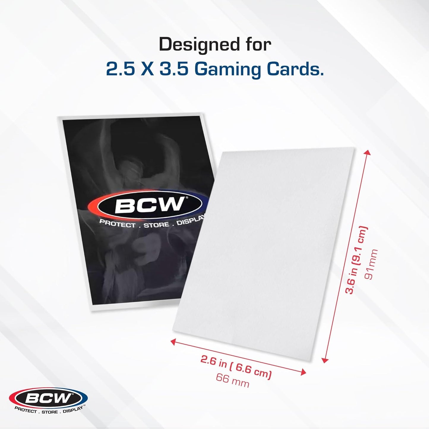 BCW Deck Guard - Double Matte Card Sleeves | 500 Count Box (10 Packs of 50 Sleeves) |Acid-Free, No PVC | Fits 2.5" x 3.5" Game Cards | Archival Safe Sleeves for Card Protection (White)