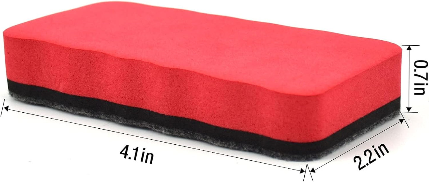 Dry Erase Erasers, Eeoyu 18 Pack Magnetic Whiteboard Dry Erasers Chalkboard Cleaner Wiper for Kids and Classroom Teacher Supplies Home and Office, 5 Colors