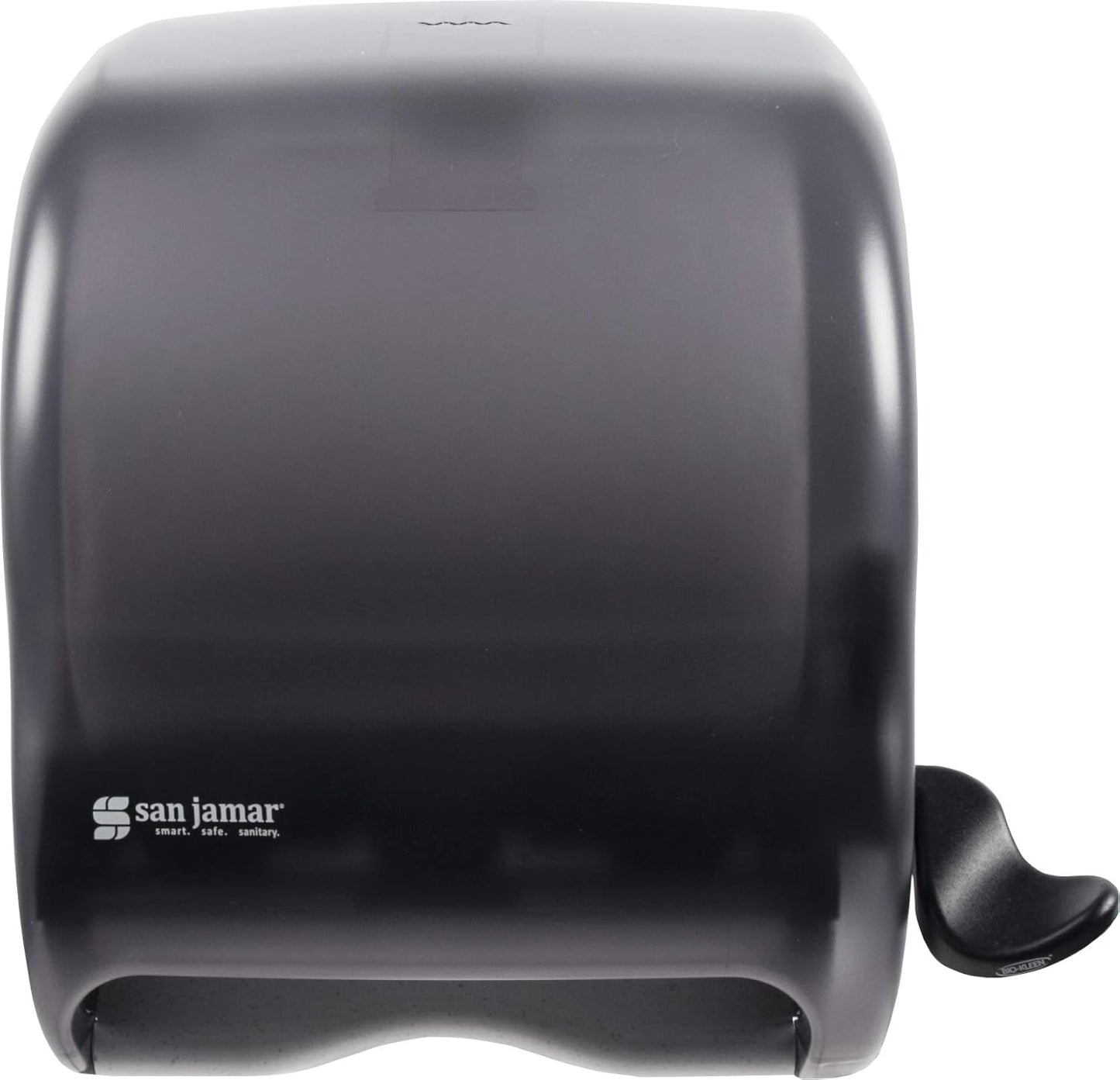 San Jamar Classic Element Paper Towel Dispenser Wall-Mounted Commercial Roll Dispenser, Fits All Core Sizes with Lever for Bathroom, Kitchens, and Restaurants, Plastic, Universal Paper, Black Pearl