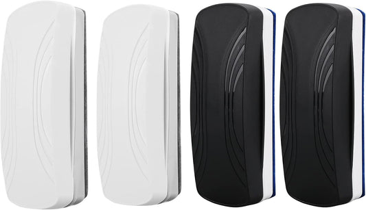 Ddaowanx Whiteboard Eraser, Magnetic Dry Erase Eraser, Glass Board Eraser,School and Office Supplies (4 Pack/2 Black+2 White)