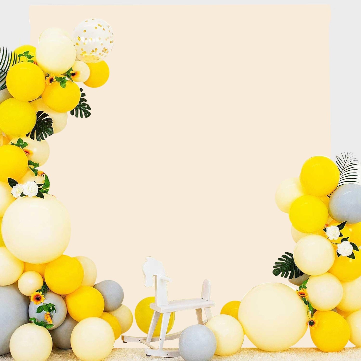 Cream Photo Backdrop for Photoshoot Cream Background for Photography Photo Backdrop Curtain for Party 8 x 10 FT