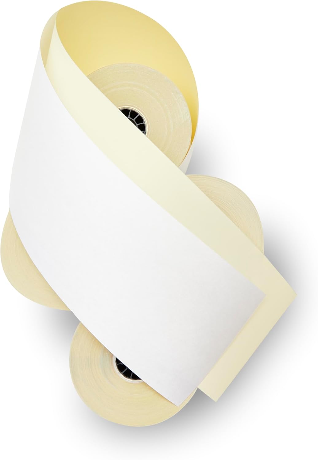 3" X 95' Two Ply Carbonless Rolls Compatible with Most Restaurant Kitchen Printers. (White/Canary - Pack of 50)