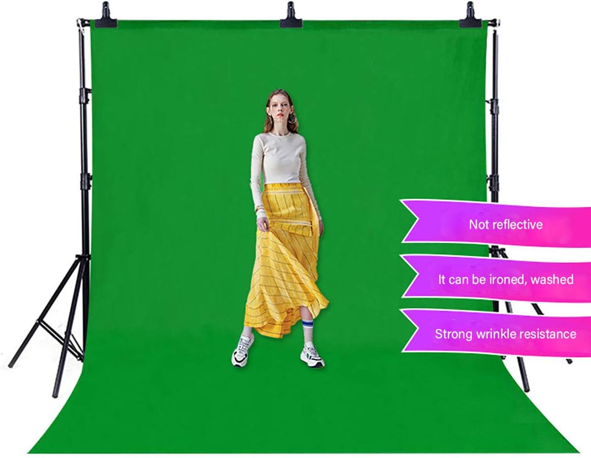 Green Screen Backdrop 5x7ft Photo Backdrop Chromakey Muslin Portrait Green Backdrop for PS Keying/Video Creation/Studio Portrait Shoots