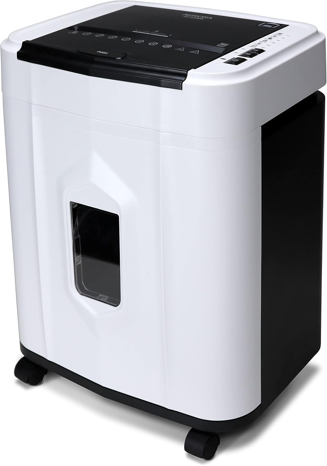Aurora AU120MB 120-Sheet Auto Feed High Security Micro-Cut Paper Shredder / 30 Minutes (White/Black) and Aurora SL16 Professional Grade Synthetic Shredder Oil, 16 Oz Flip-Top Leak Proof Bottle