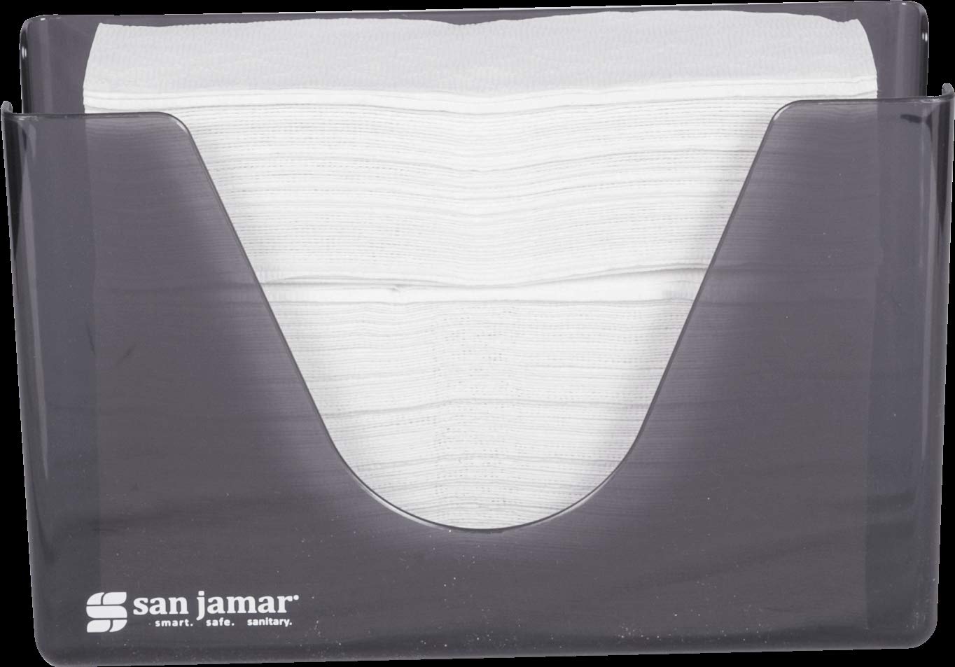 San Jamar Carlisle FoodService Products Plastic Countertop Folded Towel Dispenser, Black