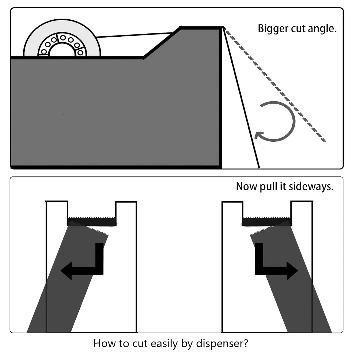 Transparent Tape Refill Rolls for Dispenser, Tear by Hand,48 Rolls x 900 inches