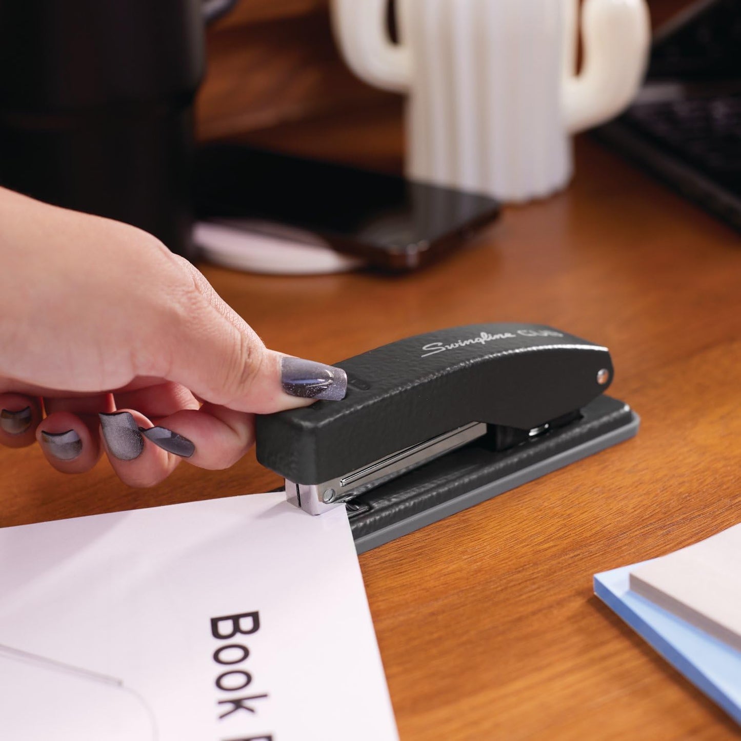 Swingline Stapler, Cub Compact Desktop Stapler, 20 Sheet Capacity, Metal, Matte Black (S701068)