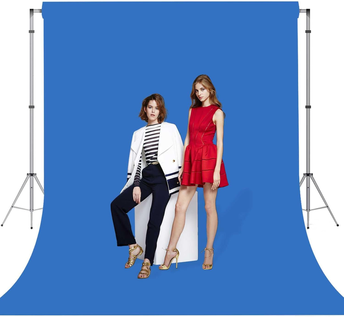 Blue Photo Backdrop for Photoshoot Blue Background for Photography Photo Backdrop Curtain for Party 8 x 10 FT