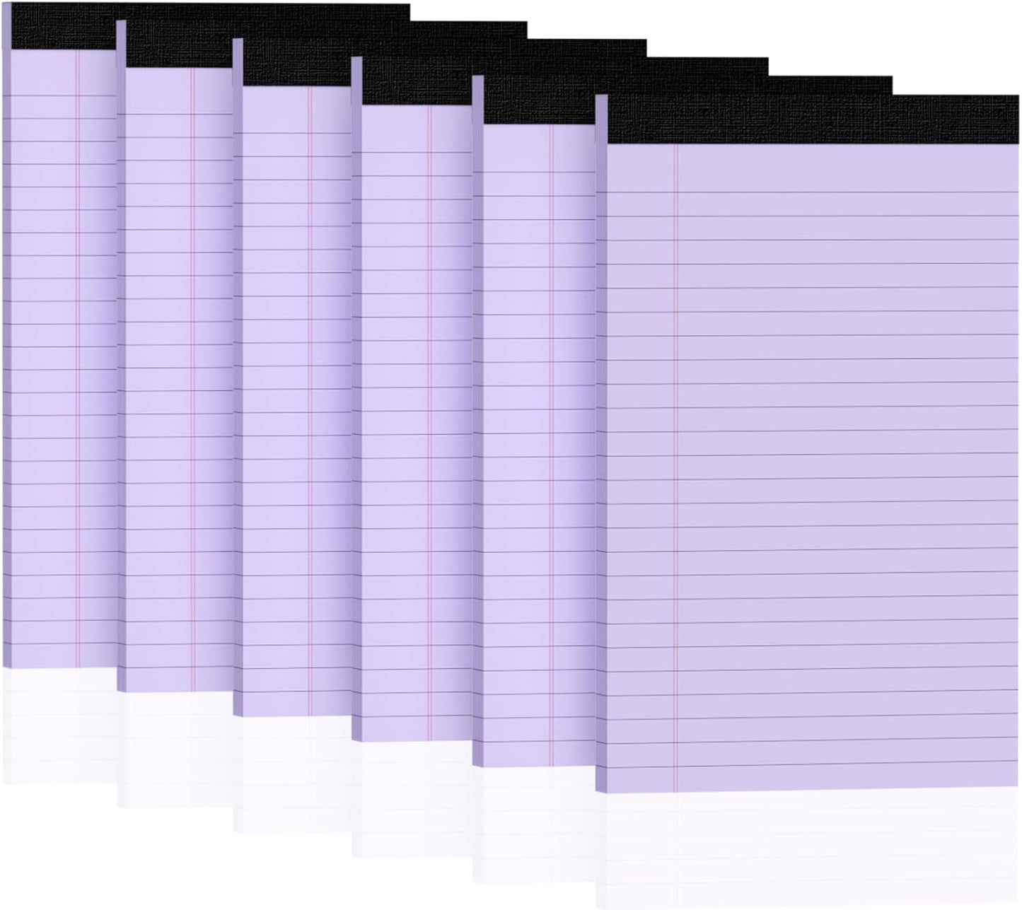 6pcs Small Note Pads, Purple Notepads 5x8 College Ruled Notebook, Writing Pads 5 x 8, Legal Pads, Memo Pad Paper Perforate Narrow Ruled Notebooks for Work, School, Office,30 Sheets/Pack