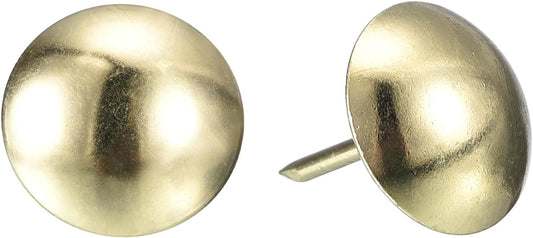 uxcell Upholstery Tack Nail Pins Furniture, 100Pcs 16x20mm Thumb Tack Pins Assortment Kit Carbon Steel for Home Sofa DIY Decorative Nail Heads Nails, Gold