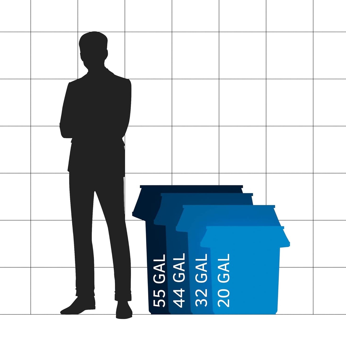 20 Gallon Green Round Commercial Trash Can