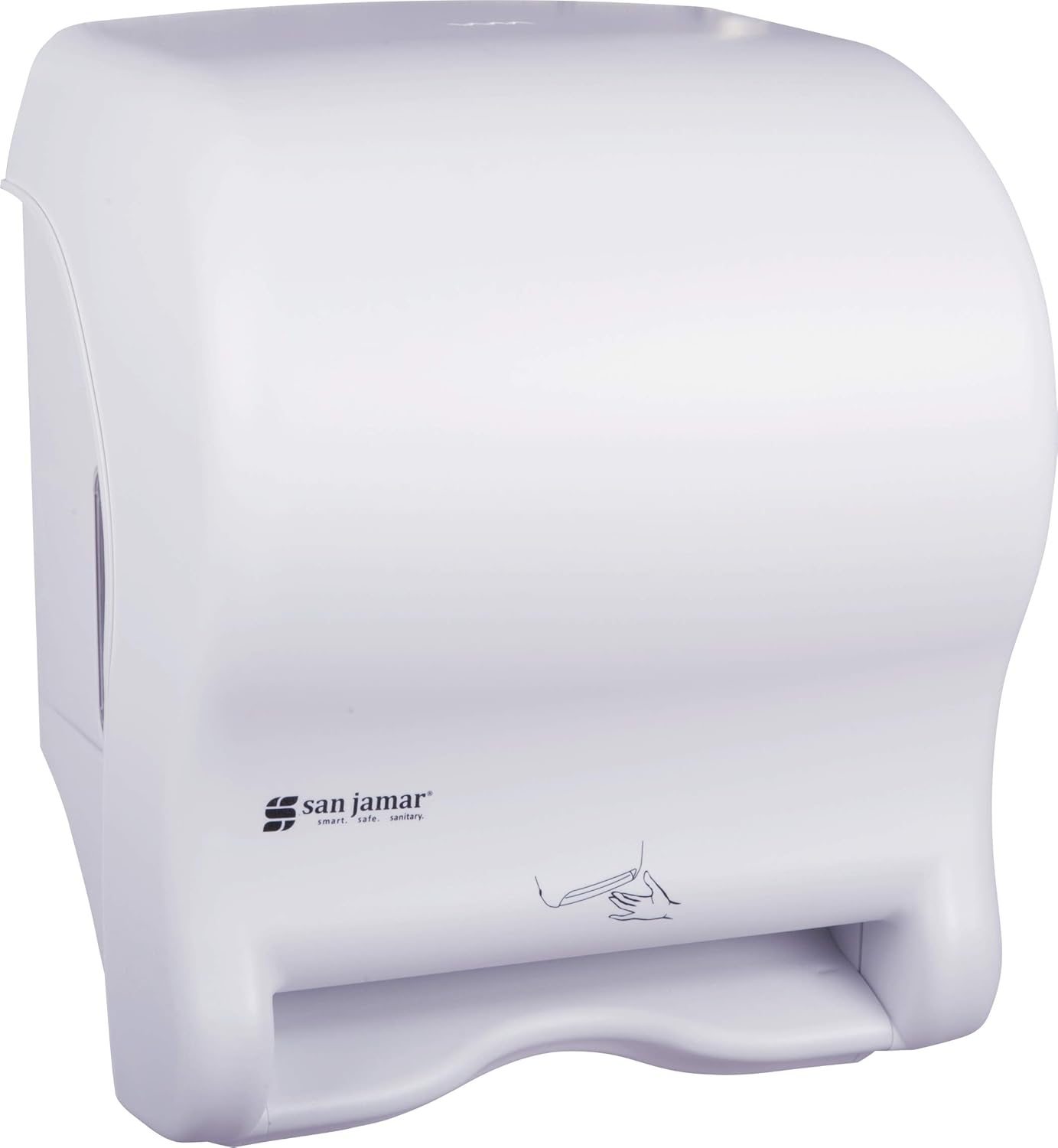 San Jamar T8400WH Smart Essence Classic Hands Free Paper Towel Dispenser, White