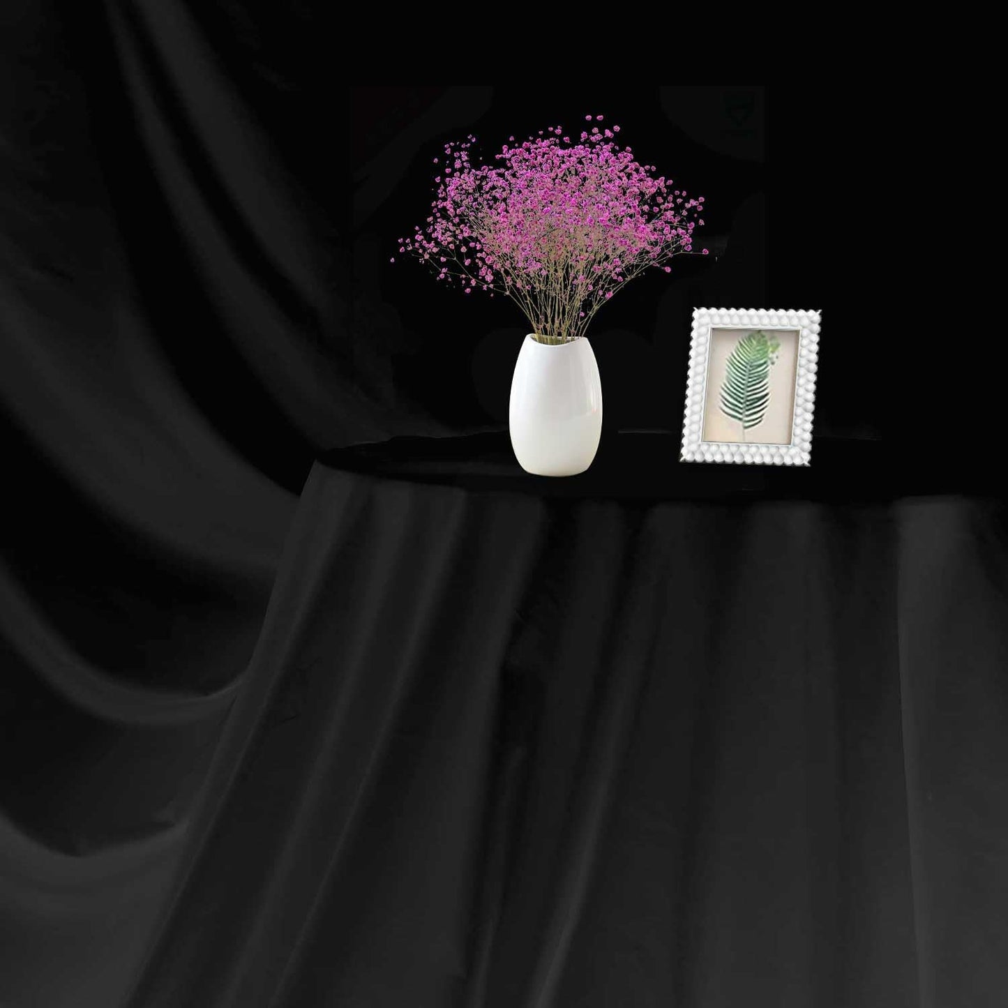 Black Photo Backdrop for Photoshoot Black Background for Photography Photo Backdrop Curtain for Party 6 x 9 FT