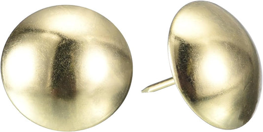 uxcell Upholstery Tacks Nail Pins Furniture, 50Pcs 25x25mm Thumb Tack Pins Assortment Kit Carbon Steel for Home Sofa DIY Decorative Nail Heads Nails, Gold