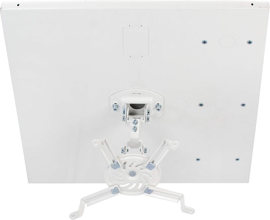 VIVO Universal Adjustable 2 x 2 feet Drop Ceiling Projector Mount, Suspended Drop-in Ceiling Tile Projection Mounting Kit, for Office Home or School, White, MOUNT-VP07DP