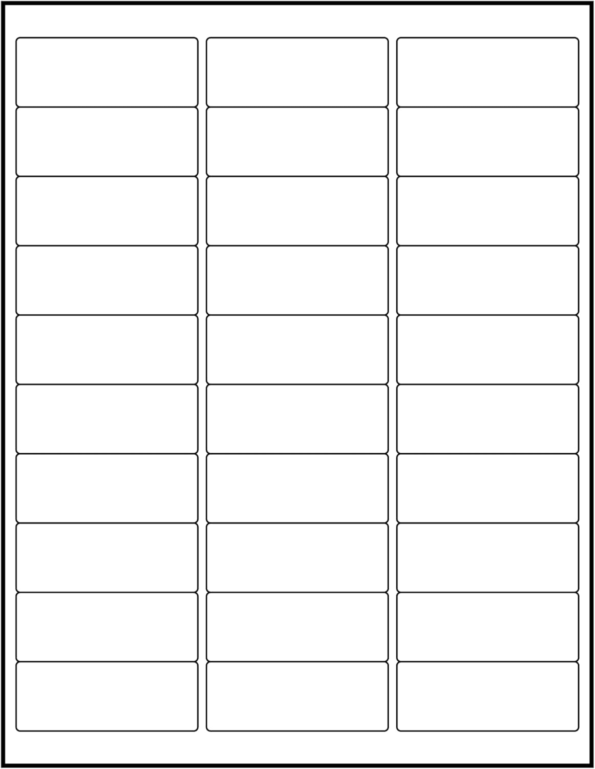 Premium Label Supply White Address Sticker Labels – 2.625" x 1" – Laser/Inkjet Compatible – (30 per Sheet), 1000 Sheets - 30,000 Total Adhesive FBA Labels