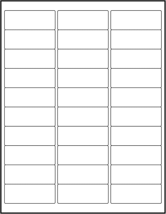 Premium Label Supply White Address Sticker Labels – 2.625" x 1" – Laser/Inkjet Compatible – (30 per Sheet), 1000 Sheets - 30,000 Total Adhesive FBA Labels