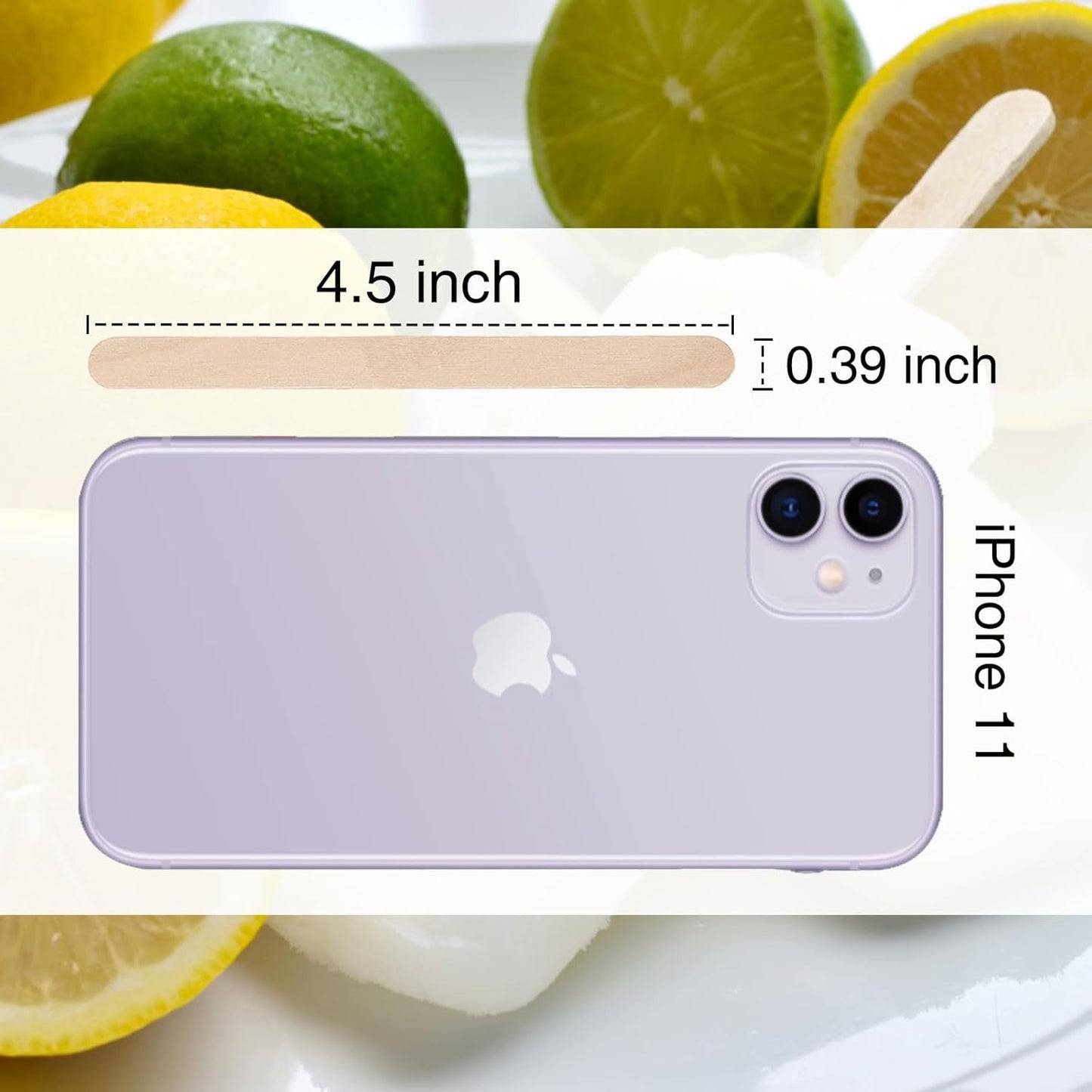 WISYOK 1000 Pcs Wooden Popsicle Sticks for Crafts, 4.5 Inch Wide Lollipop Sticks for Creative Designs or Kids Education, Home Art Projects