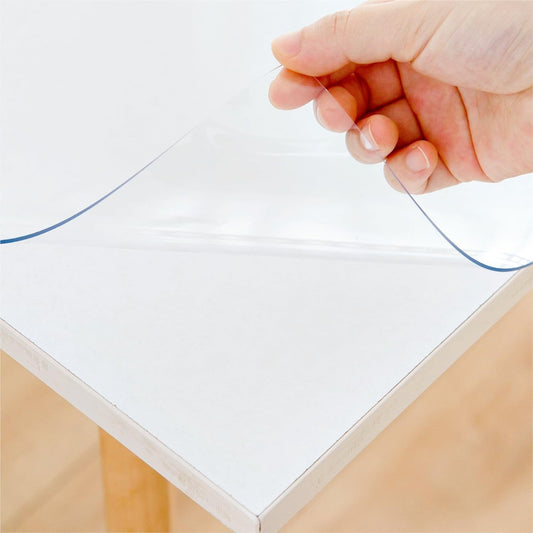 40 x 88 Inch Clear Table Cover Protector, Clear Table Protector for Dining Room Table, 1.5mm Plastic Table Cover, Waterproof Table Pad for Kitchen, Office