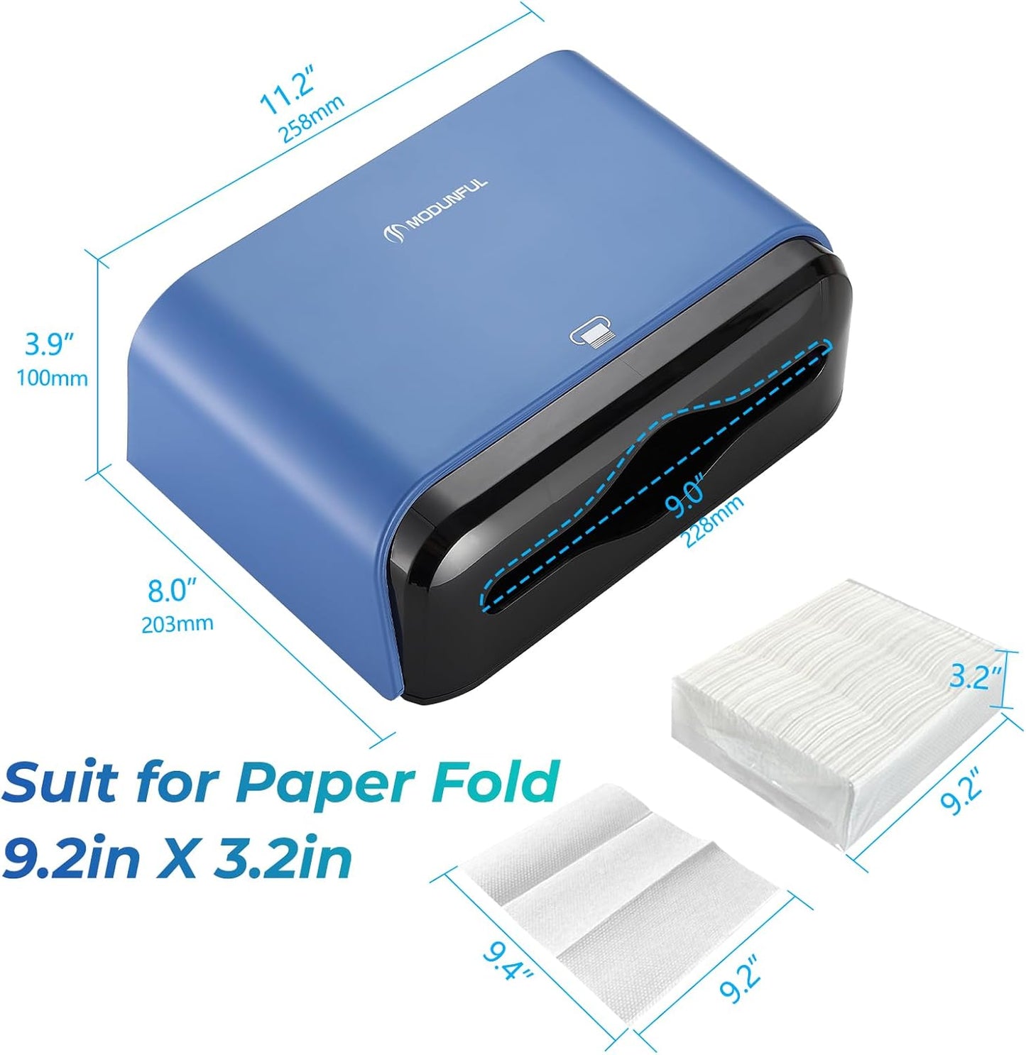 Paper Towel Dispenser Wall Mount - Adhesive Paper Wowel Holder for Bathroom Compact, Touchless Hand Towel Dispenser for Kitchen 200 Sheet