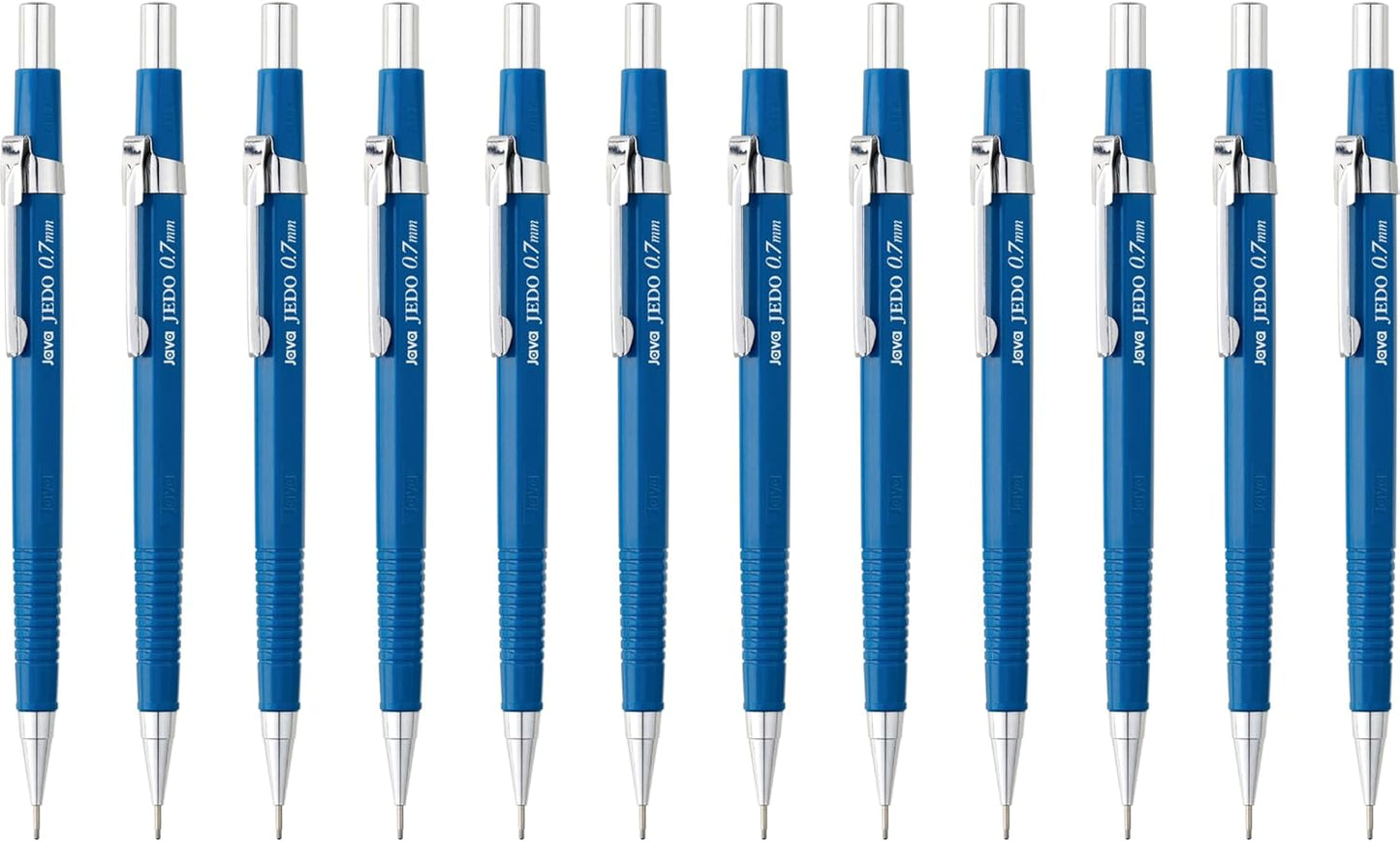 JVPEN 0.7mm Drafting Mechanical Pencils – 12 Pack, Built-in Erasers, Break-Resistant Lead, Hex Grip, for School, Office & Technical Drawing