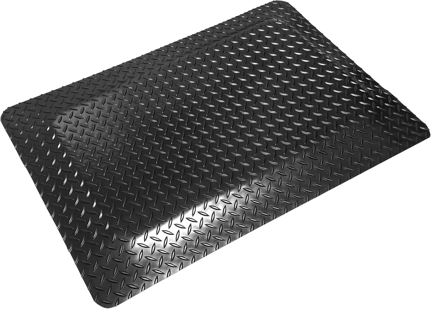 Rhino Mats, American Classic Diamond Anti-Fatigue Mats, Industrial Ergonomic Comfort Standing Mat for Work, Home, Garage, Office, Kitchen or Anywhere (Black 9/16" Thick, 2 FT. x 18 FT.)