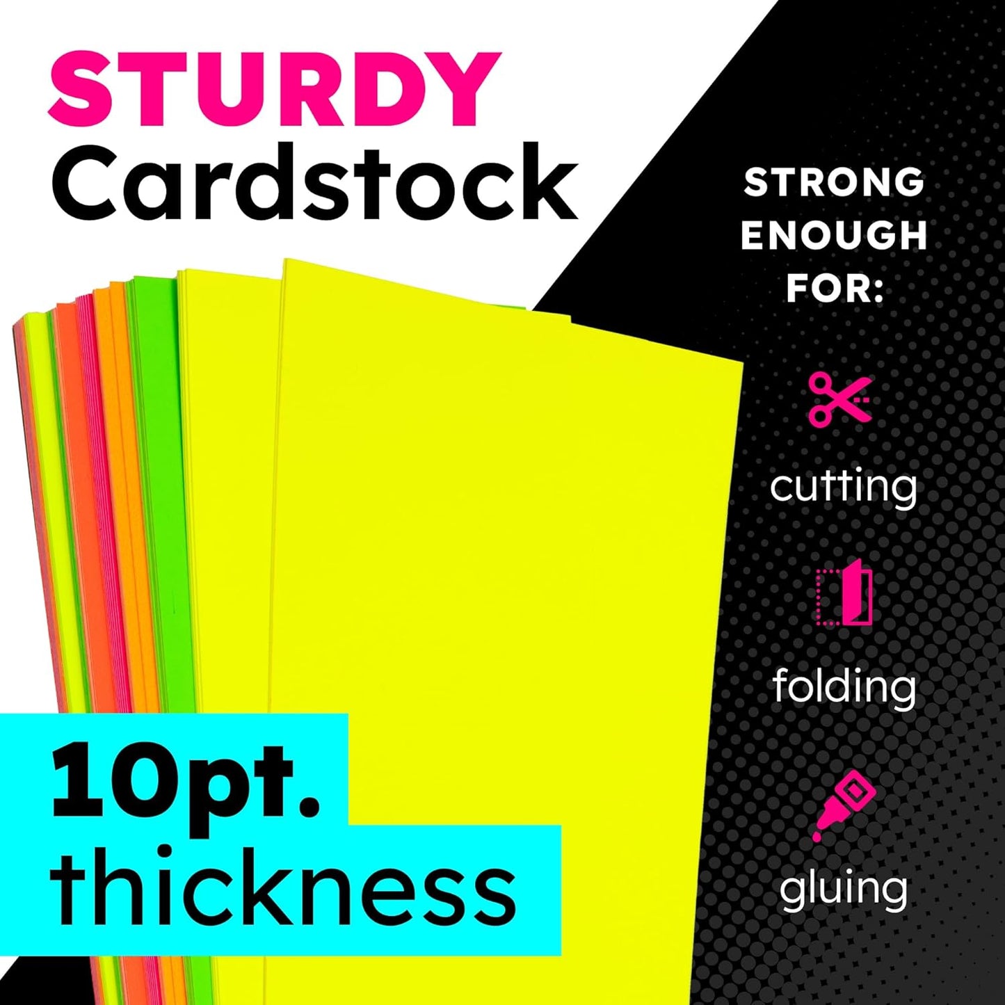 Hygloss Medium Poster Board 11x14 - 25 Neon Pink Single Color Poster Boards Bulk Pack - 10 Pt. Thickness Colored Poster Board Paper for Projects, Signs, Displays - Posterboard Multipack 11" x 14"